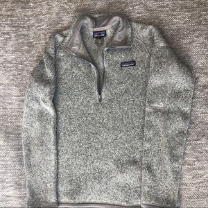 Small Gray 1/4 Zip Better Sweater